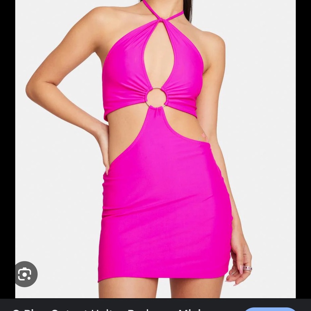 Dolls Kills Hot Pink Cut Out Dress